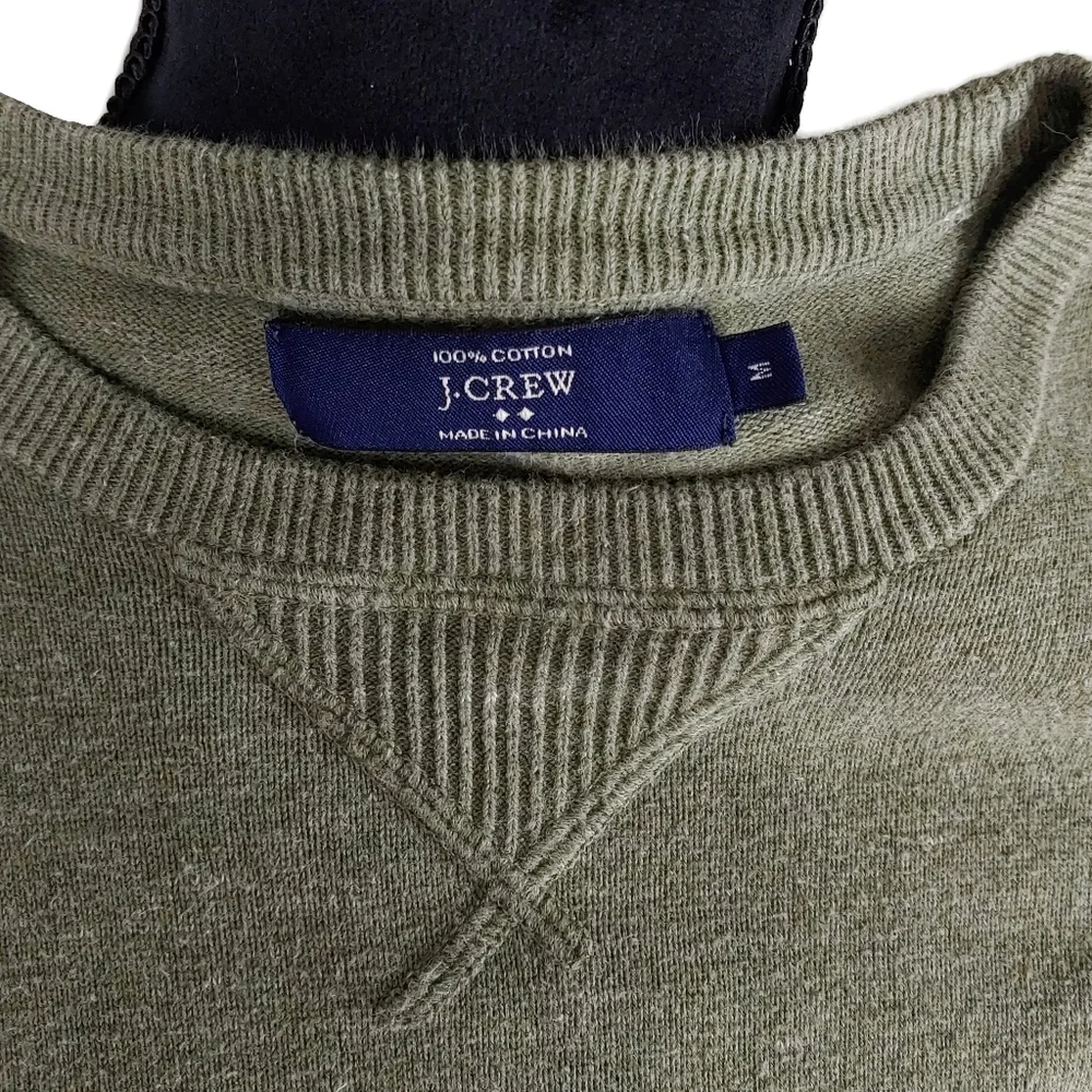 J. Crew Womens M Army Green 100% Cotton Long Sleeve Top - Picture 7 of 7